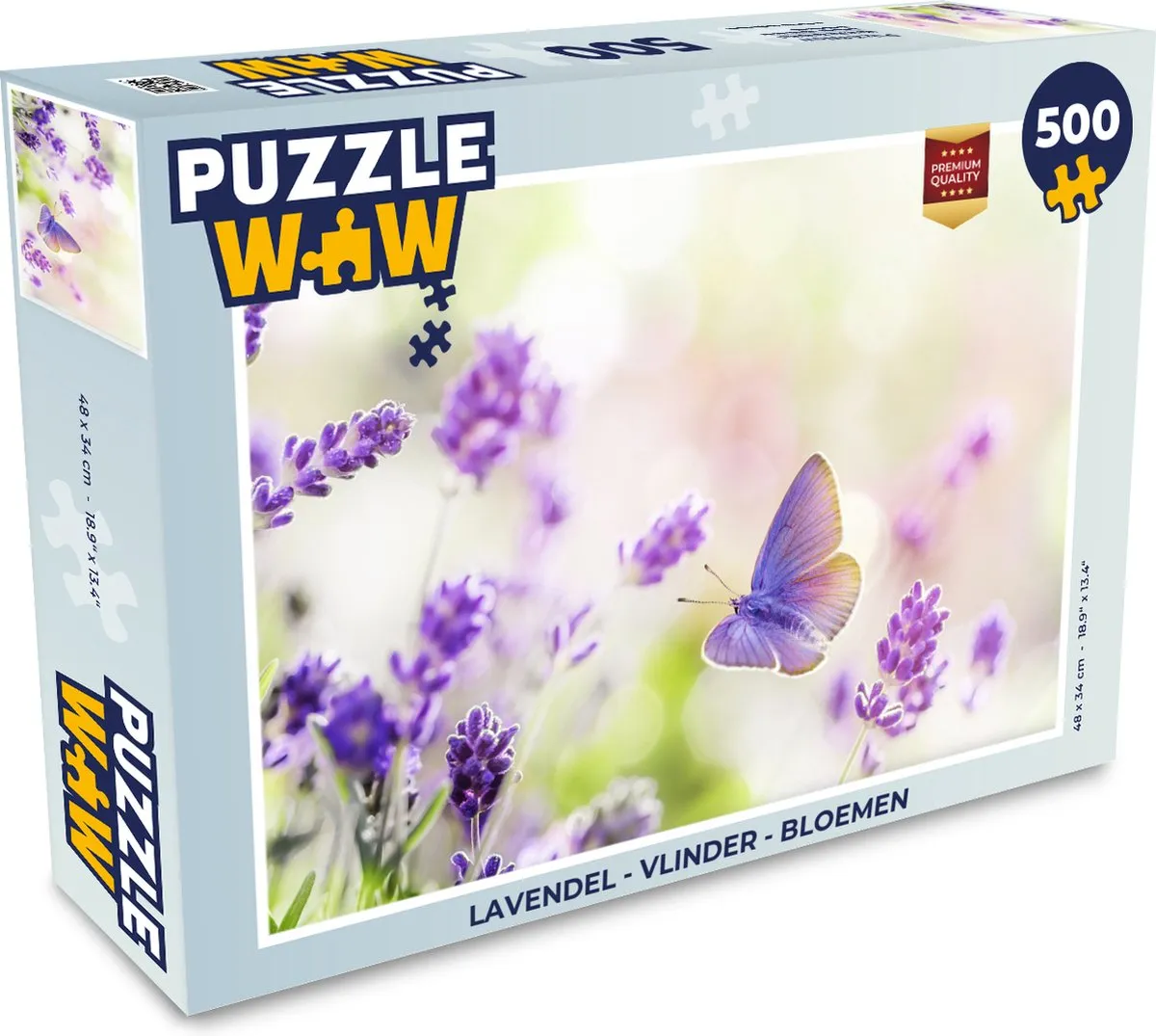 PuzzleWow Vlinder Bloemen Legpuzzel 500 Stuks