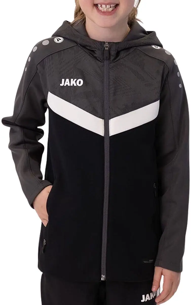 Jako Iconic Trainingsjas Junior 140 - Oranje/Zwart/Wit