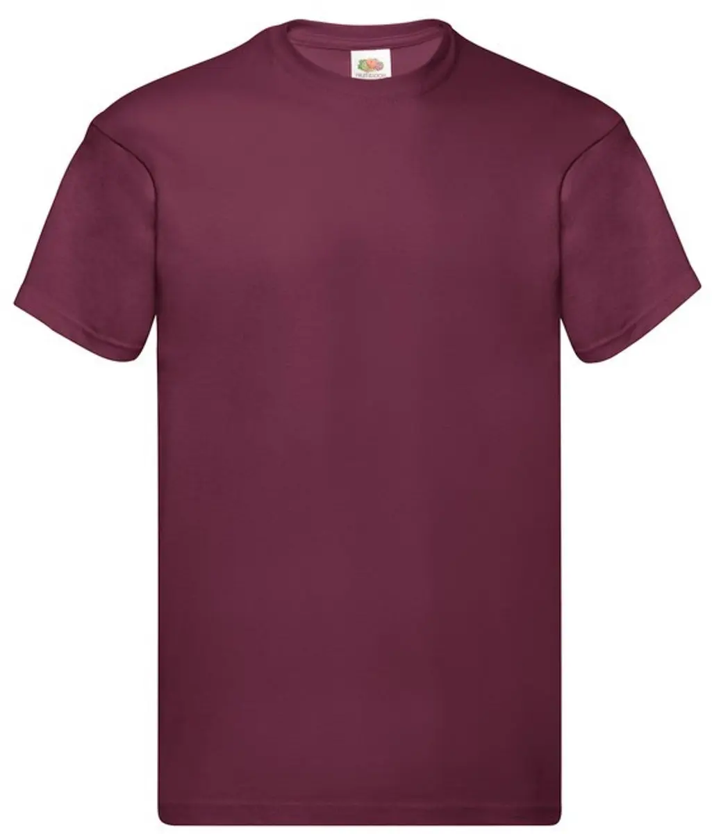 Fruit of the Loom Original T-shirt - S - Burgundy - afbeelding 4 van 5