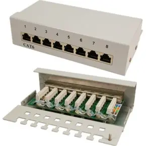 LogiLink NP0016A CAT6 patchpaneel 8 poorten