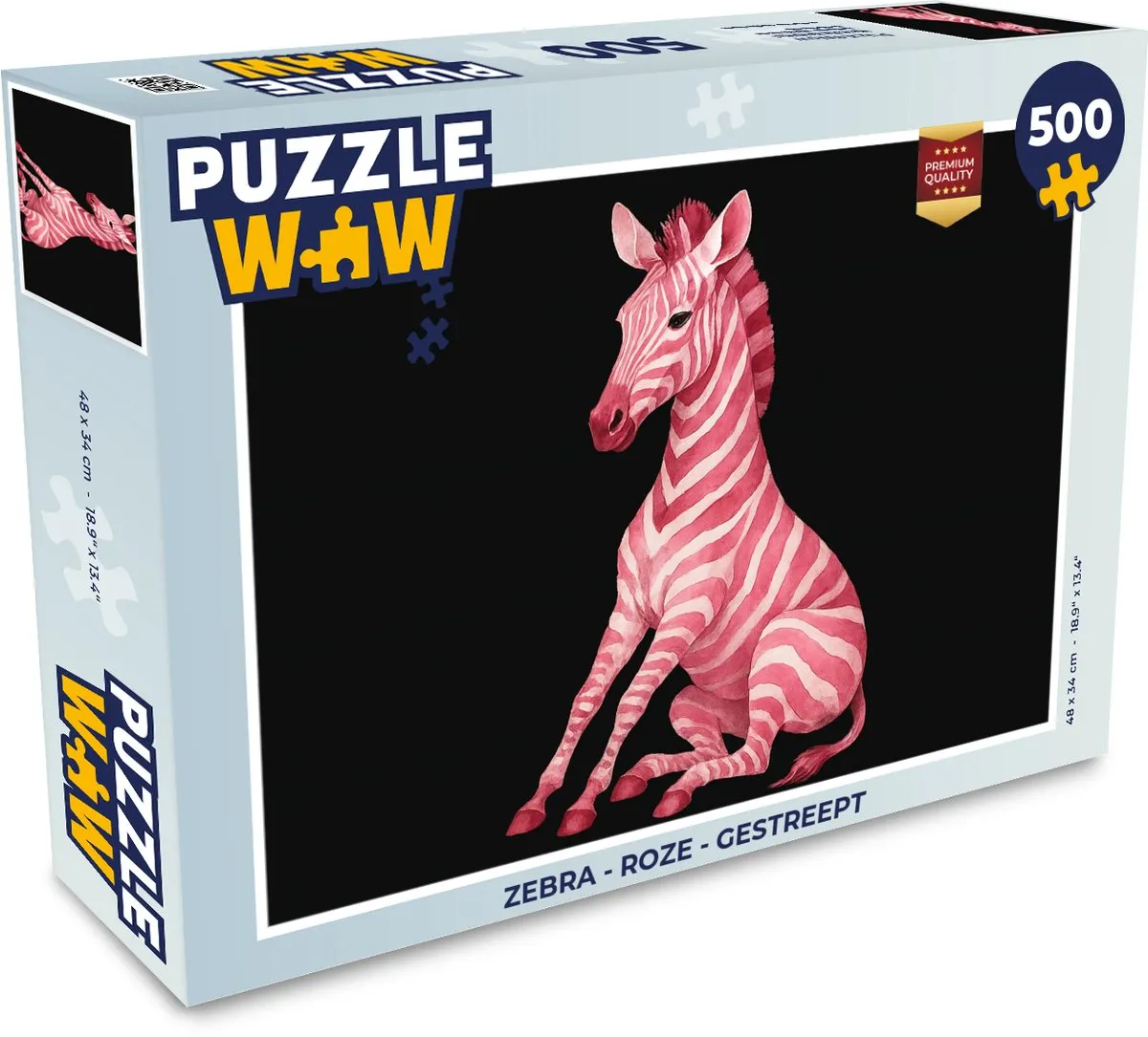 PuzzleWow Zebra Legpuzzel 500 Stuks