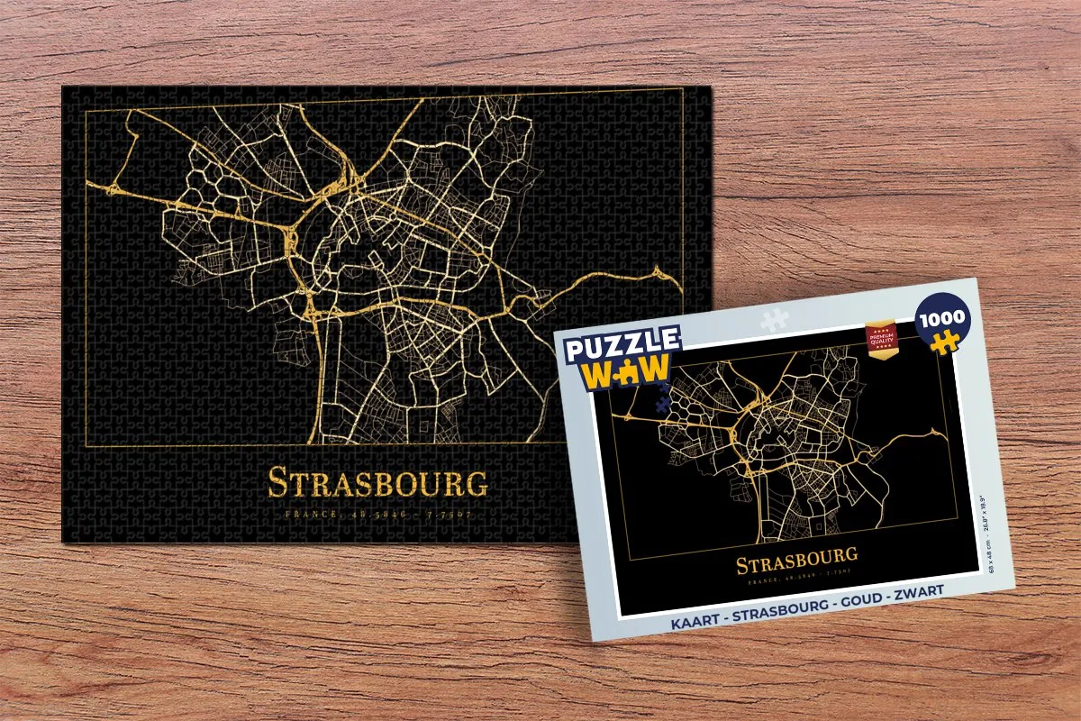 PuzzleWow Strasbourg Legpuzzel 1000 Stuks - Multicolor