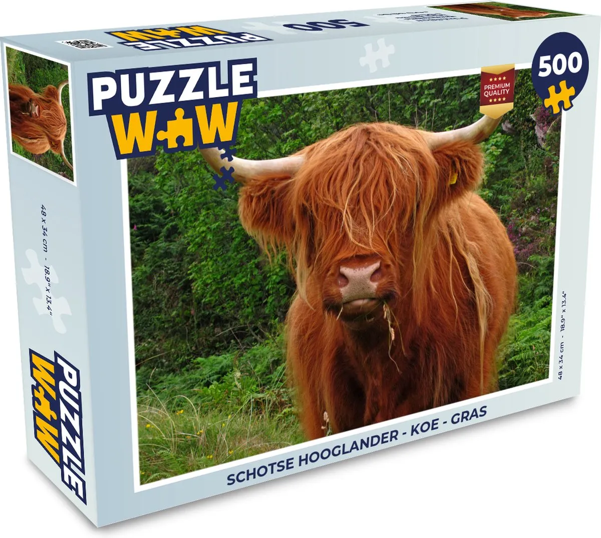 PuzzleWow Schotse Hooglander Legpuzzel 500 Stuks