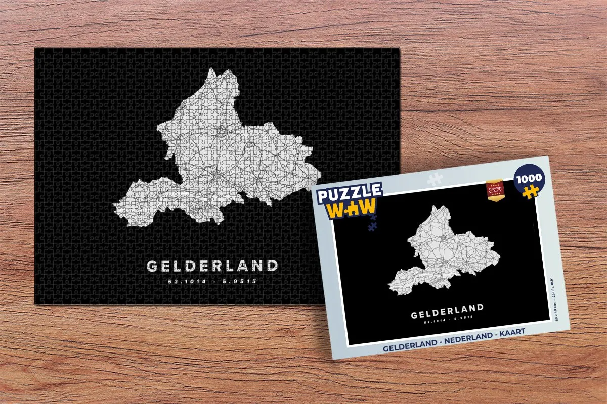 PuzzleWow Gelderland Puzzel - 1000 Stuks - Multicolor