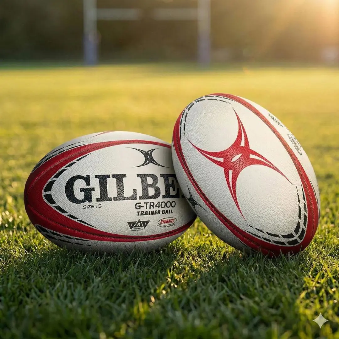 Gilbert G-TR4000 Rugbybal Maat 5 - Wit/Rood - afbeelding 6 van 6