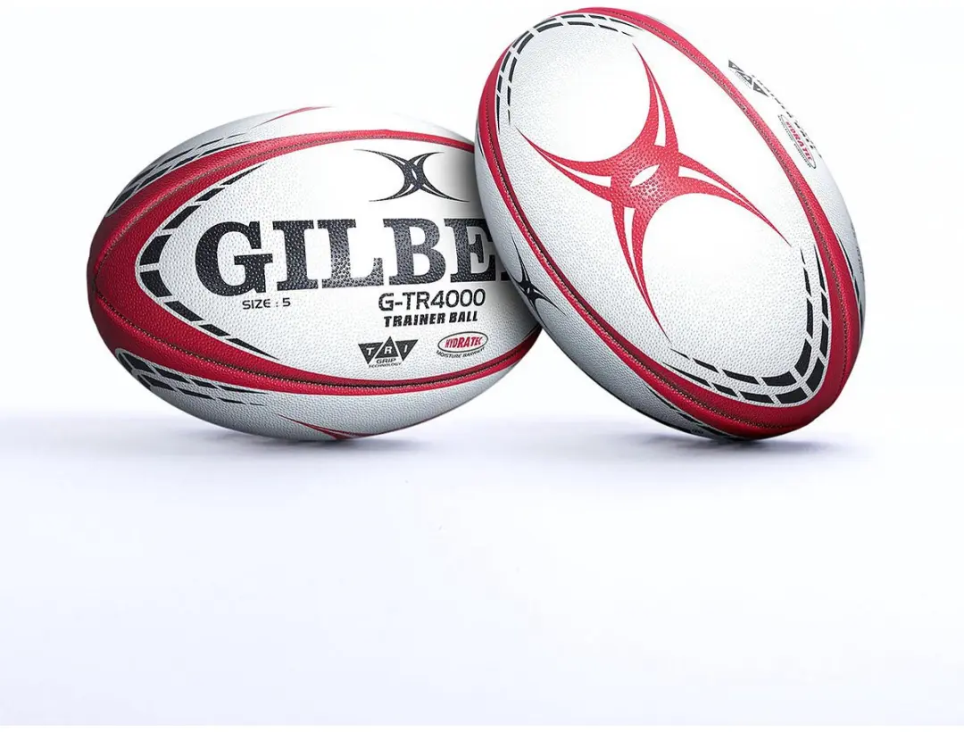 Gilbert G-TR4000 Rugbybal Maat 5 - Wit/Rood - afbeelding 4 van 6