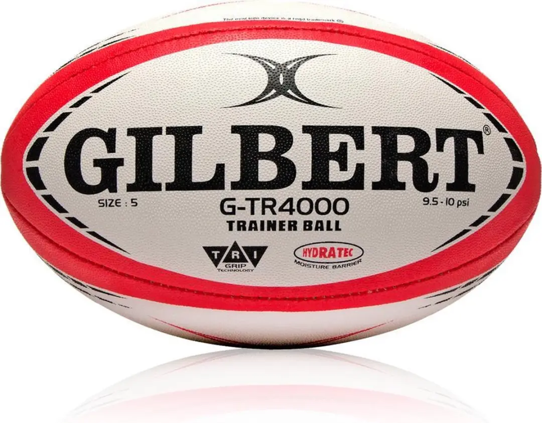 Gilbert G-TR4000 Rugbybal Maat 5 - Wit/Rood - afbeelding 2 van 6
