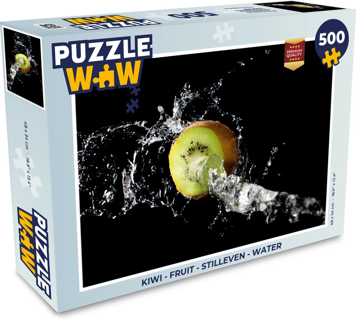 PuzzleWow Legpuzzel Kiwi - 500 Stuks - Multicolor