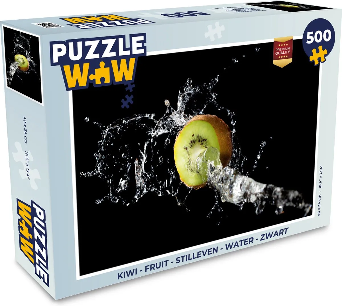 PuzzleWow Legpuzzel Kiwi - 500 Stuks - Multicolor