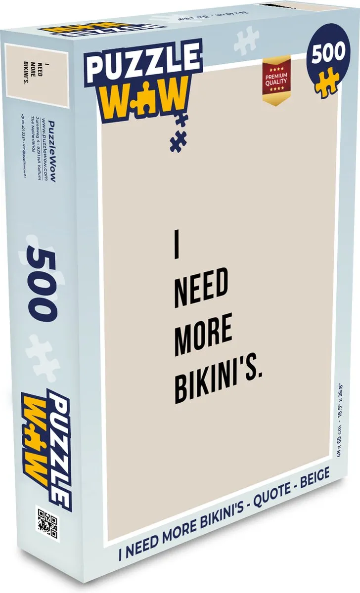 PuzzleWow Quote Legpuzzel 500 Stuks