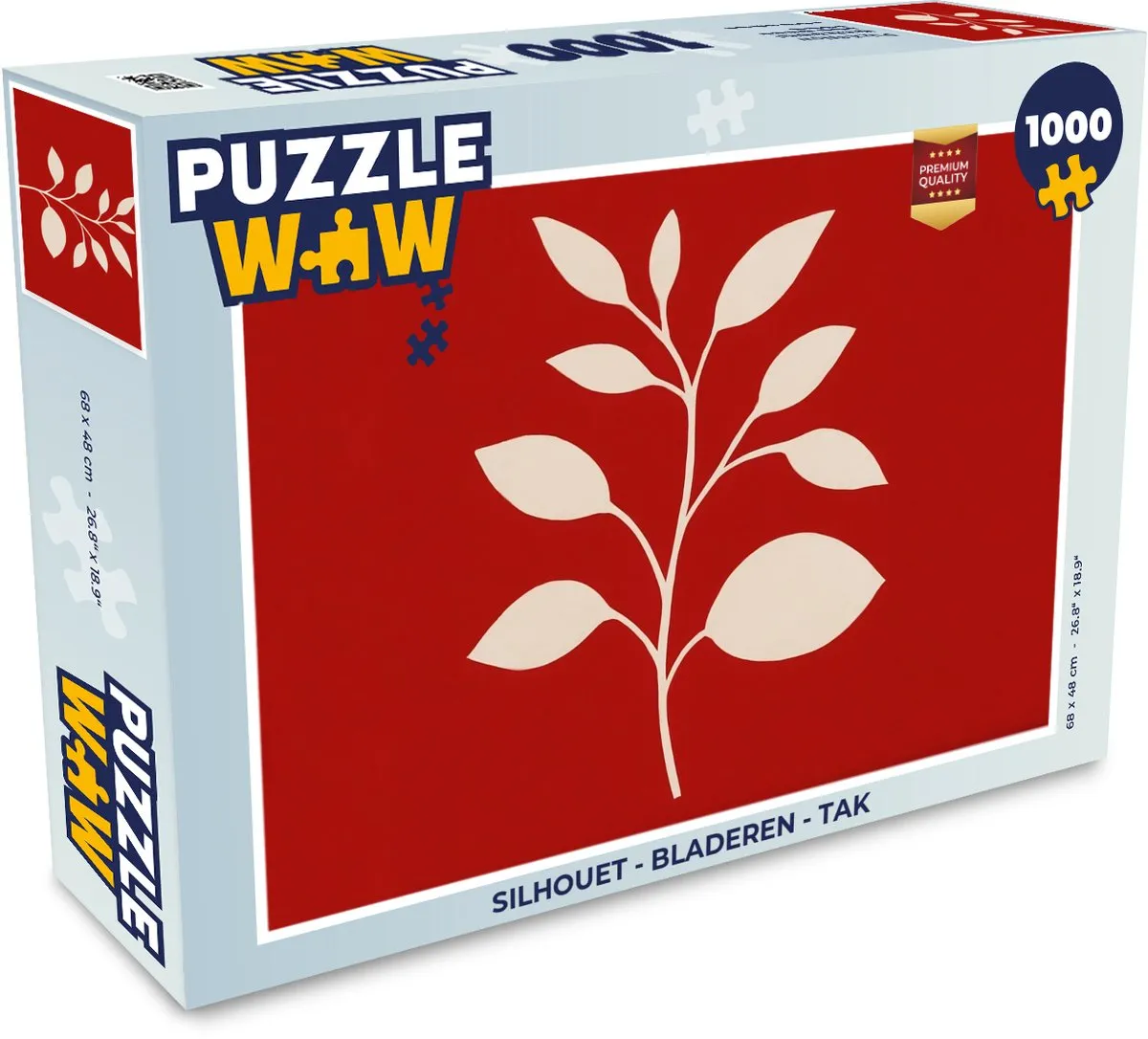 PuzzleWow Silhouet Tak - Bladeren Legpuzzel 1000 Stuks