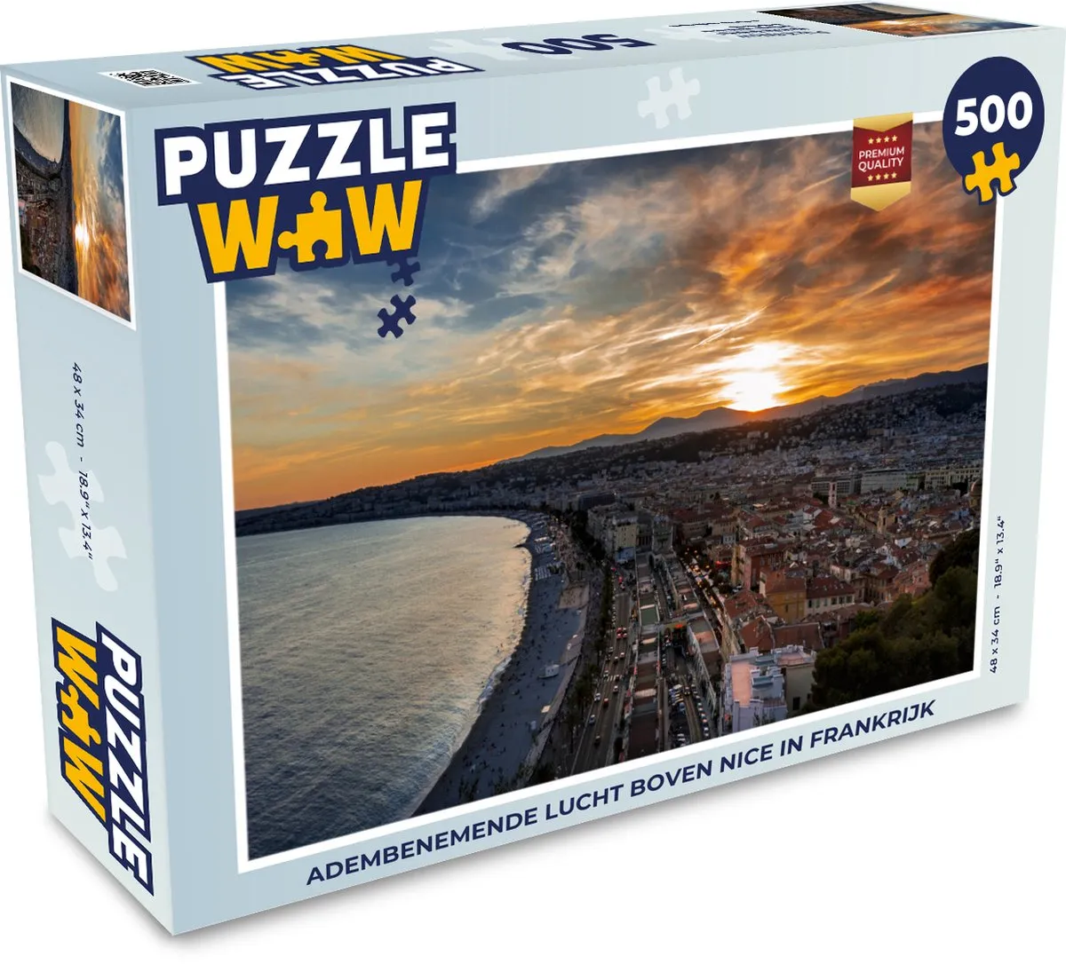 PuzzleWow Legpuzzel Zonsondergang Frankrijk 500 Stuks
