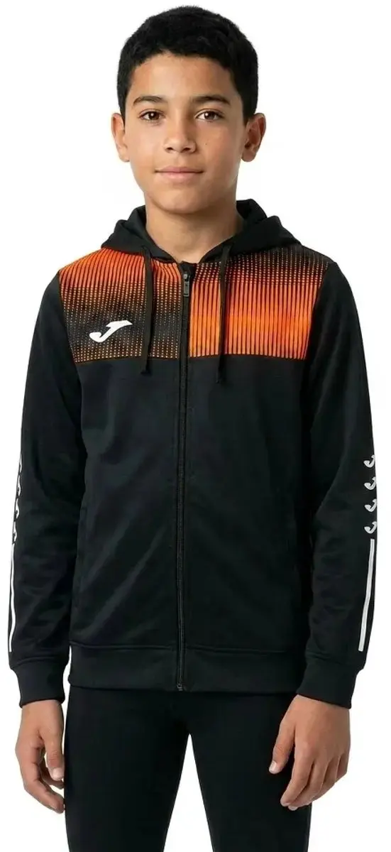 Joma Eco Supernova Sweatshirt - 11-12 Years Zwart/Orange - afbeelding 3 van 3