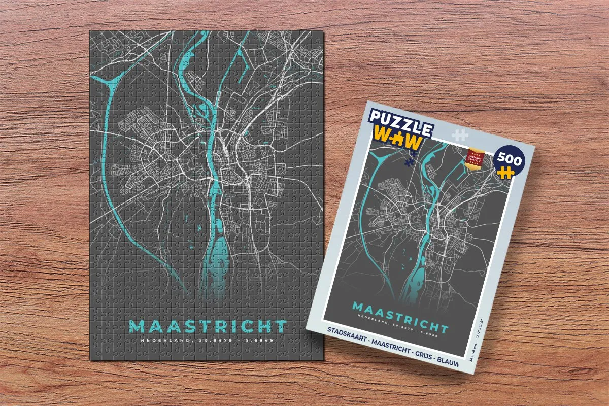 PuzzleWow Maastricht Legpuzzel 500 Stuks - Multicolor