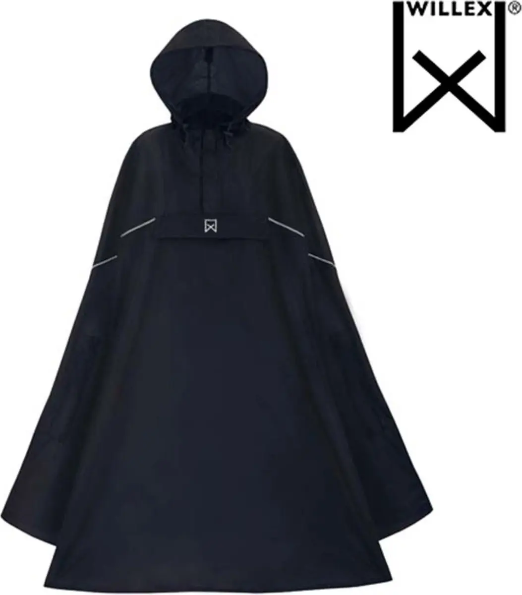 Willex Regenponcho S/M Zwart - afbeelding 2 van 4