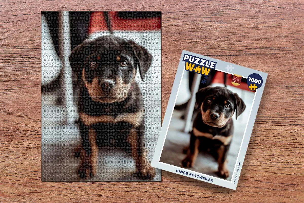 PuzzleWow Hond Camera Legpuzzel 1000 Stuks - Multicolor