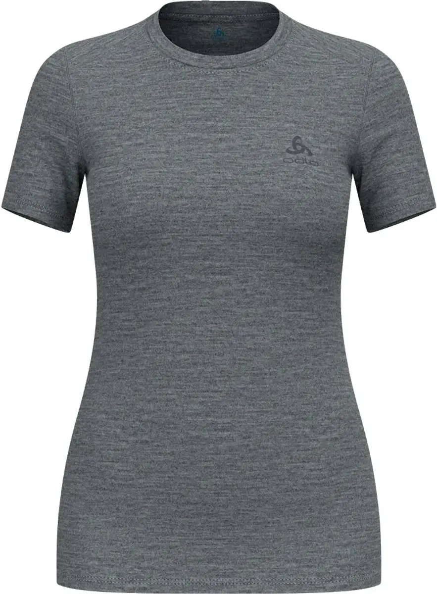 ODLO Merino 160 Basislaag Korte Mouwen - S - Grijs - afbeelding 3 van 4