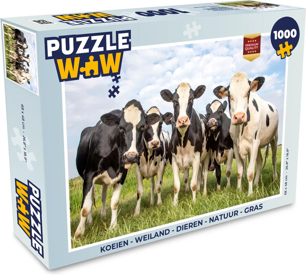 PuzzleWow Koeien Weiland Legpuzzel 1000 Stuks
