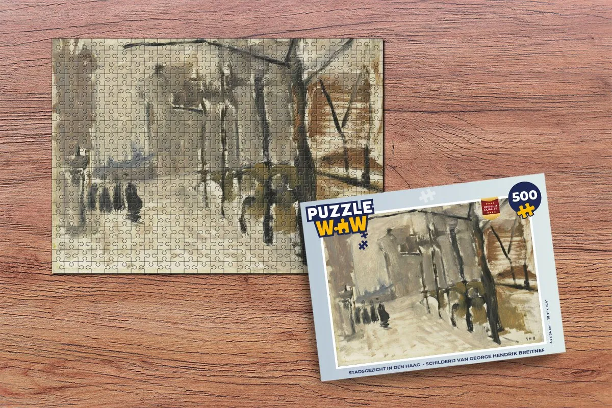 PuzzleWow Legpuzzel Den Haag Breitner 500 Stuks - Multicolor