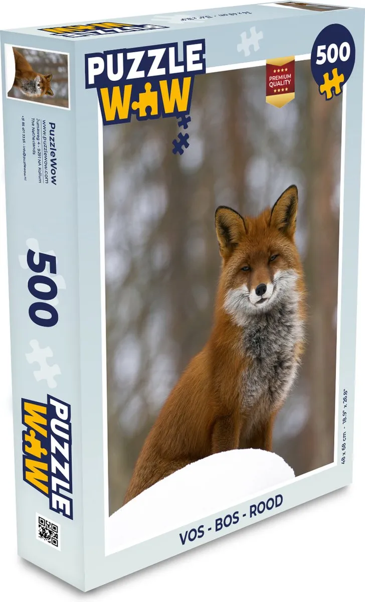 PuzzleWow Vos Bos Legpuzzel 500 Stuks