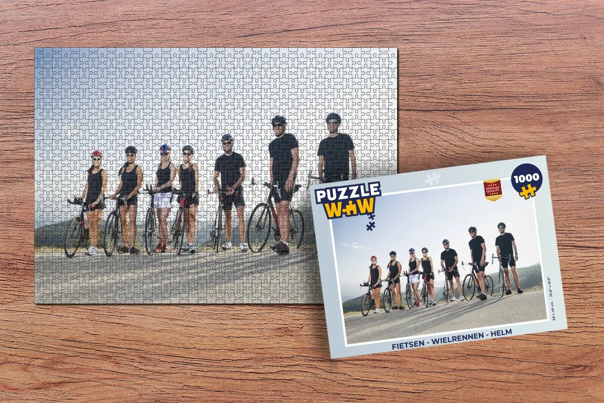 PuzzleWow Fietsen Legpuzzel 1000 Stuks - Multicolor