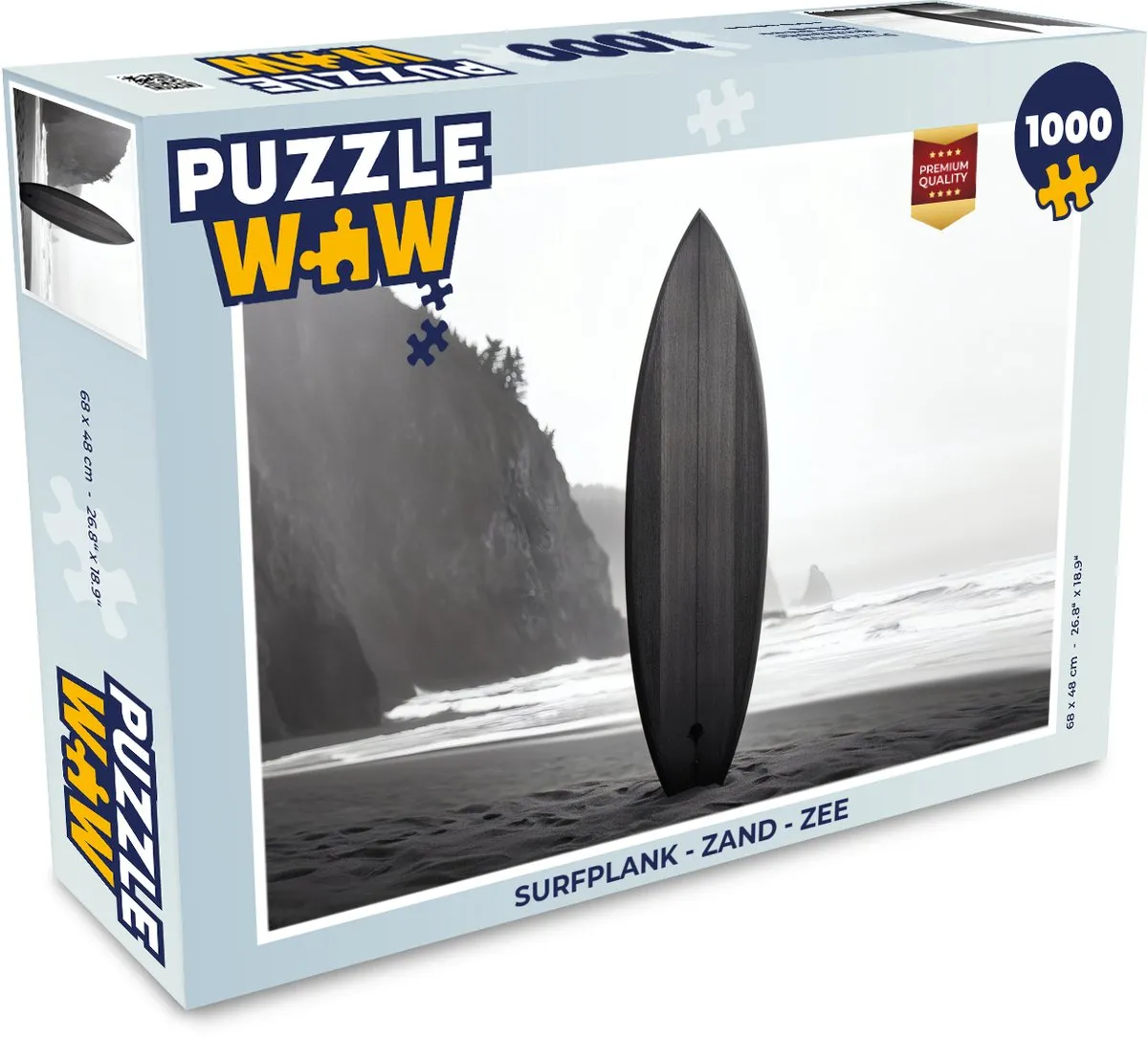 PuzzleWow Legpuzzel Surfplank Zee 1000 Stuks