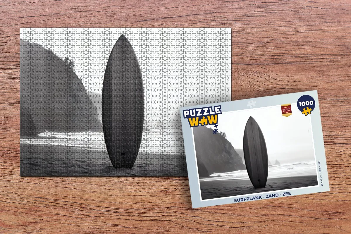 PuzzleWow Legpuzzel Surfplank Zee 1000 Stuks