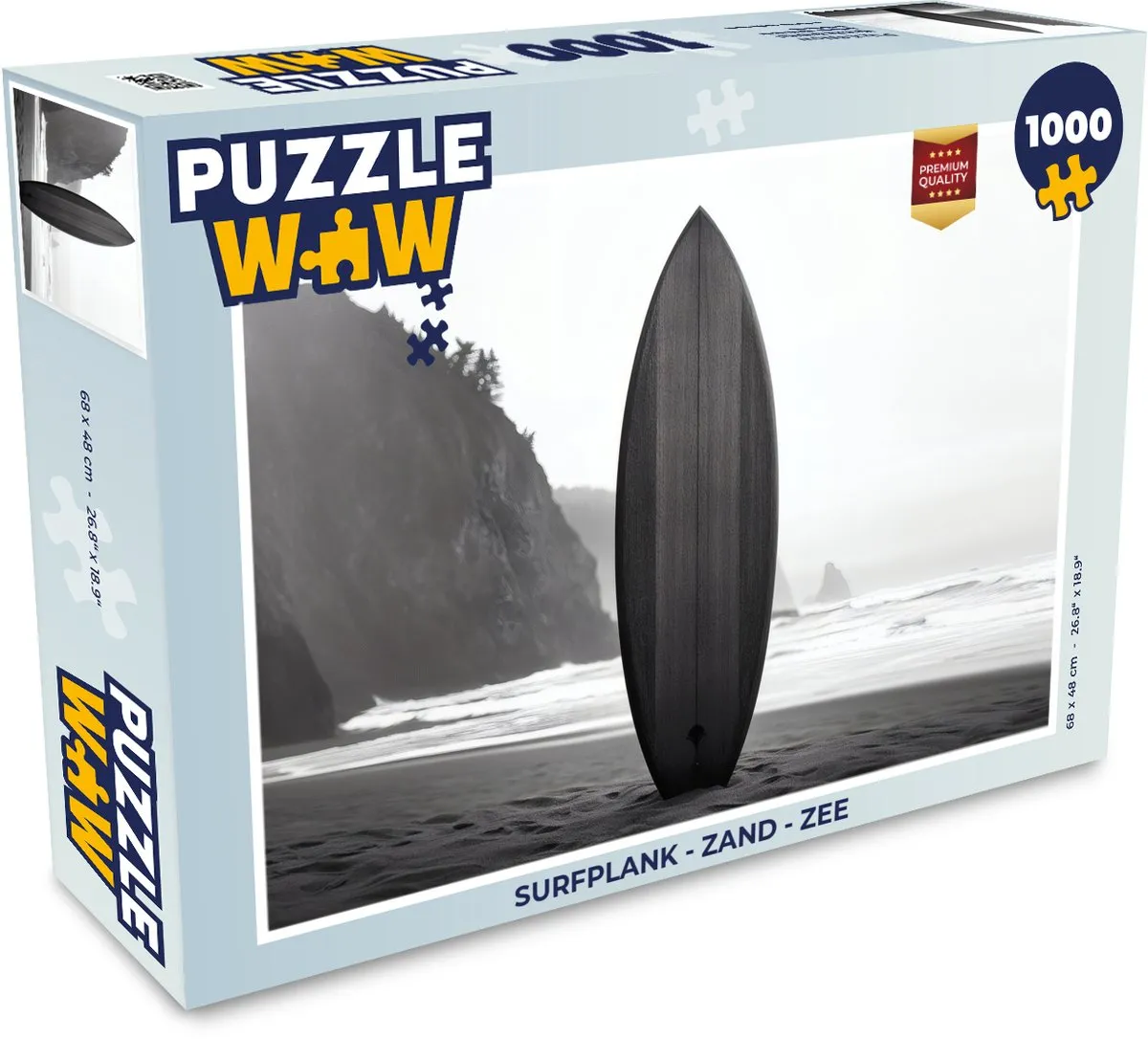 PuzzleWow Legpuzzel Surfplank Zee 1000 Stuks