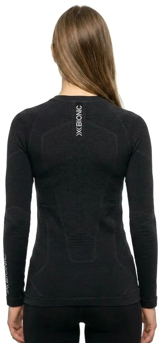 X-Bionic Symbio Merino Lange Mouwen Basislaag - L - Opal Black - afbeelding 3 van 6