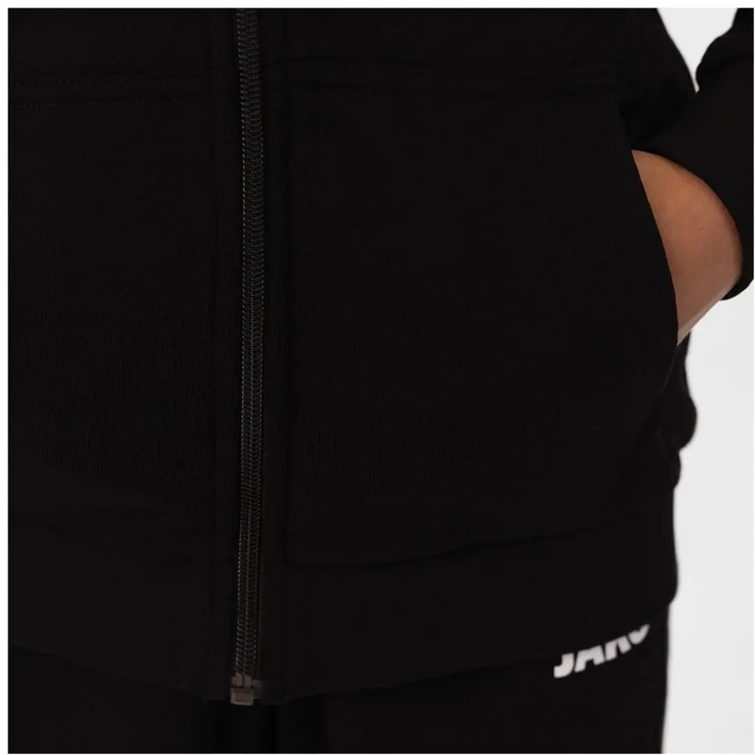 JAKO Base Junior Hooded Jacket - Maat 128 - Zwart