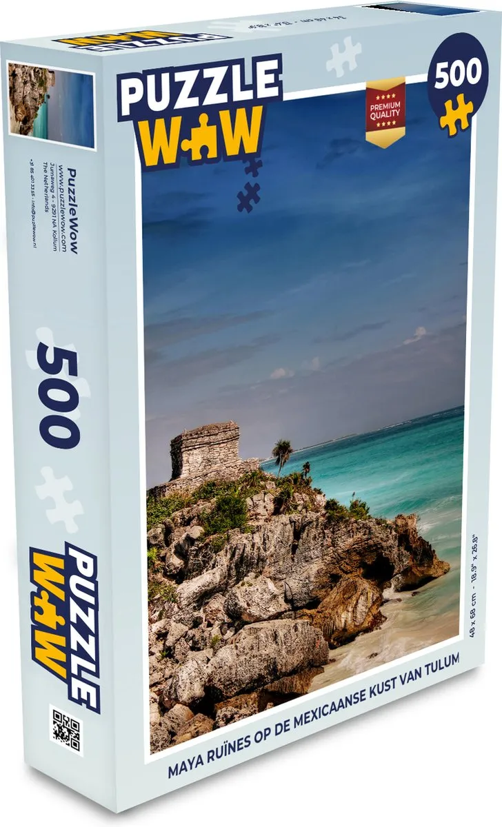 PuzzleWow Maya Ruïnes Tulum Legpuzzel 500 Stuks