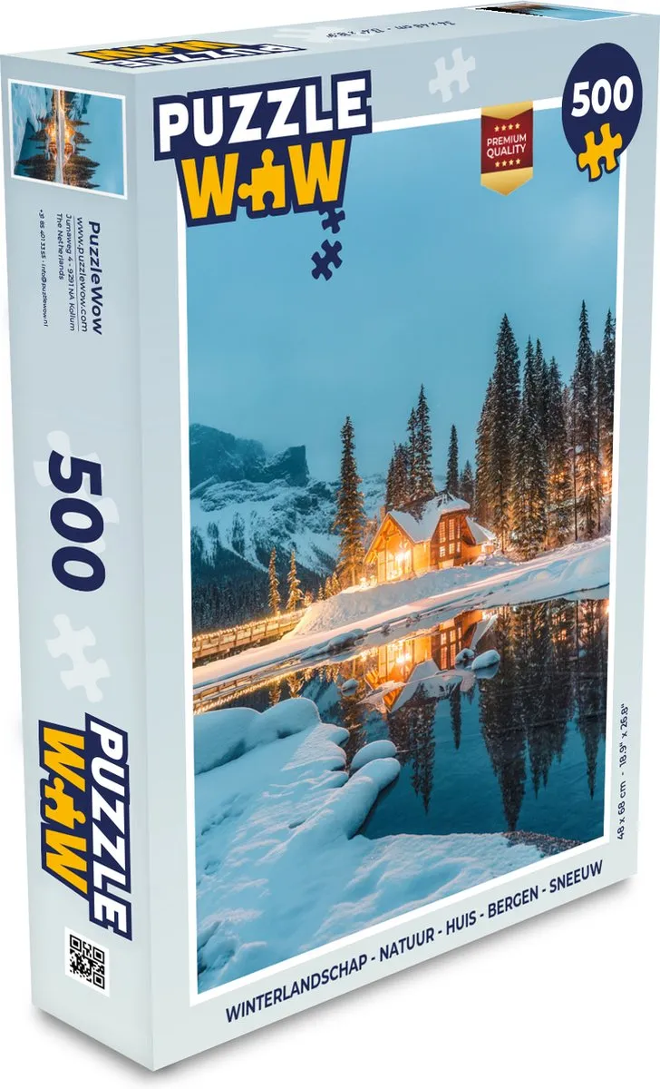 PuzzleWow Winterlandschap Legpuzzel 500 Stuks