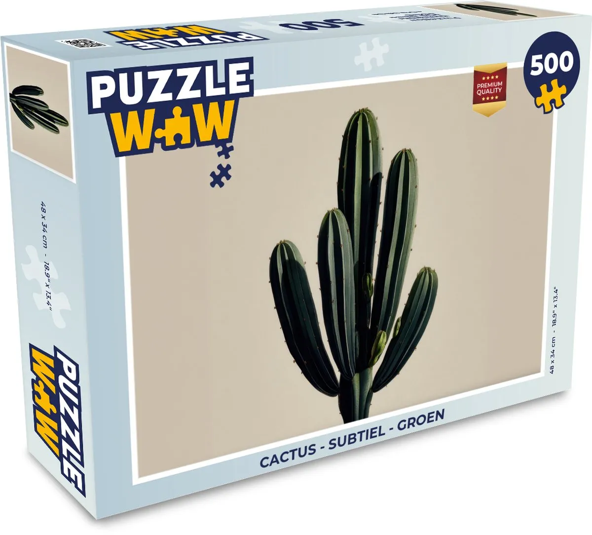 PuzzleWow Legpuzzel Cactus 500 Stuks - Groen