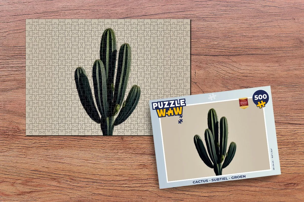 PuzzleWow Legpuzzel Cactus 500 Stuks - Groen