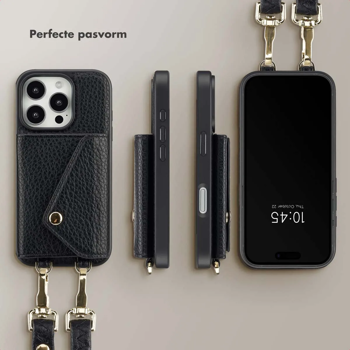 Selencia Hoesje iPhone 16 Pro - Zwart - afbeelding 6 van 6
