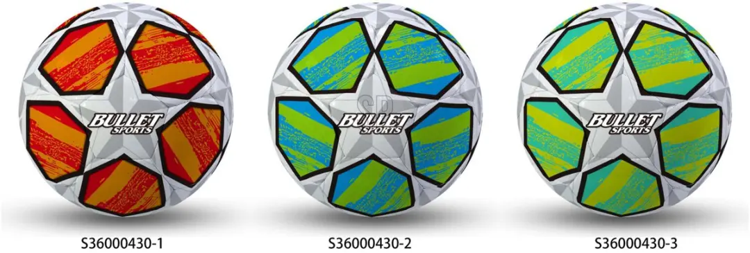 Koopman voetbal maat 5 Bullet Sports 350 gram assorti design.