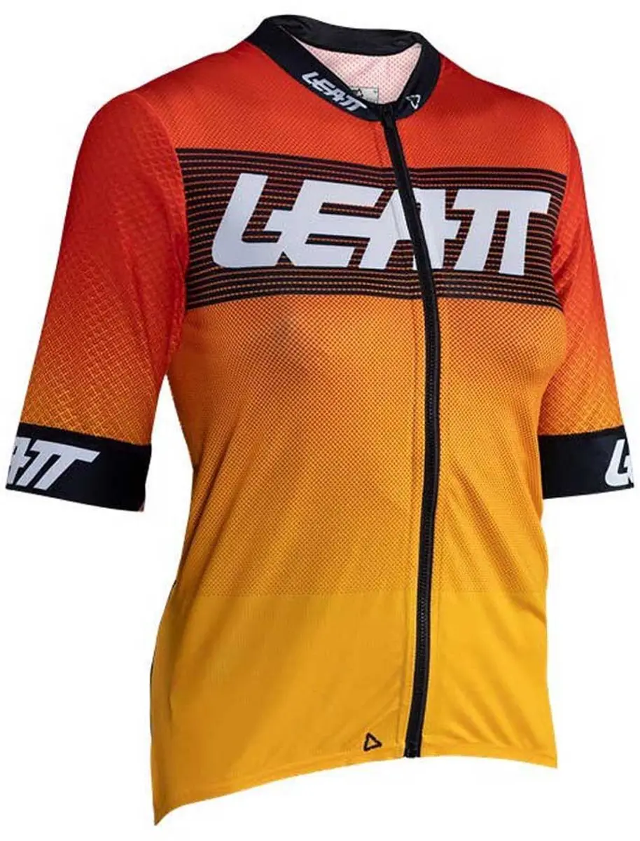 Leatt Mtb Endurance 6.0 Korte Mouw Wielertrui Oranje S Vrouw