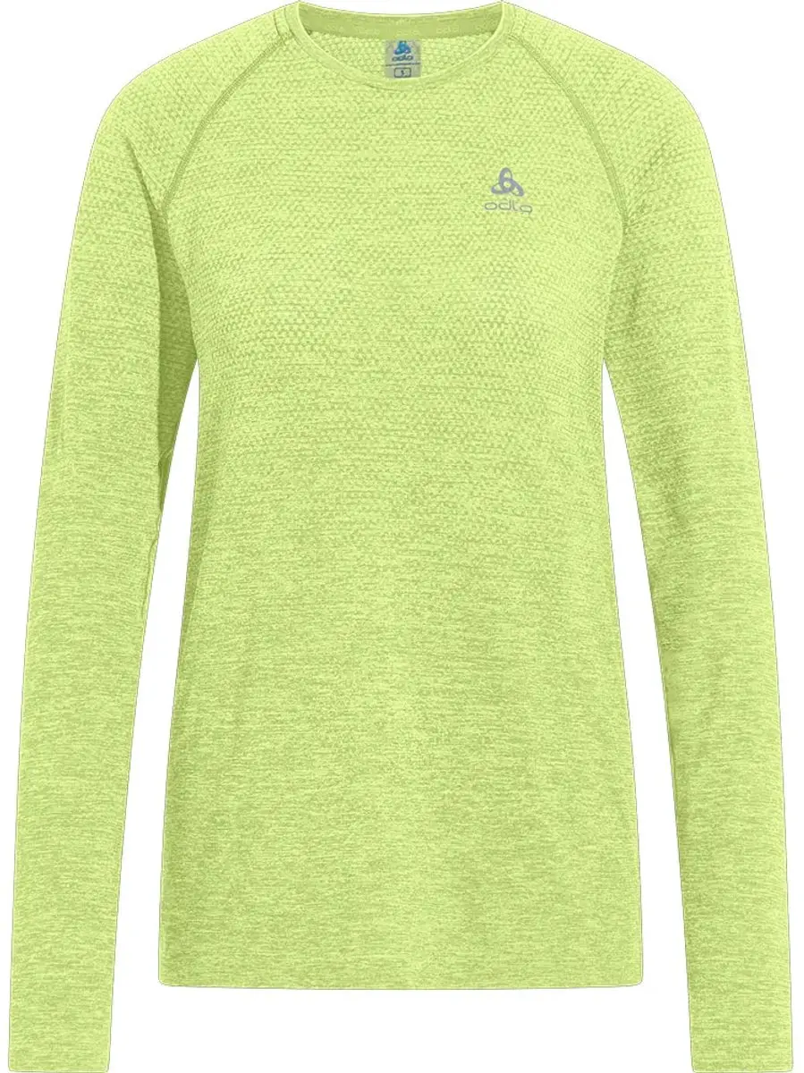 Odlo Crew Essential Seamless T-shirt Met Lange Mouwen Groen XS Vrouw