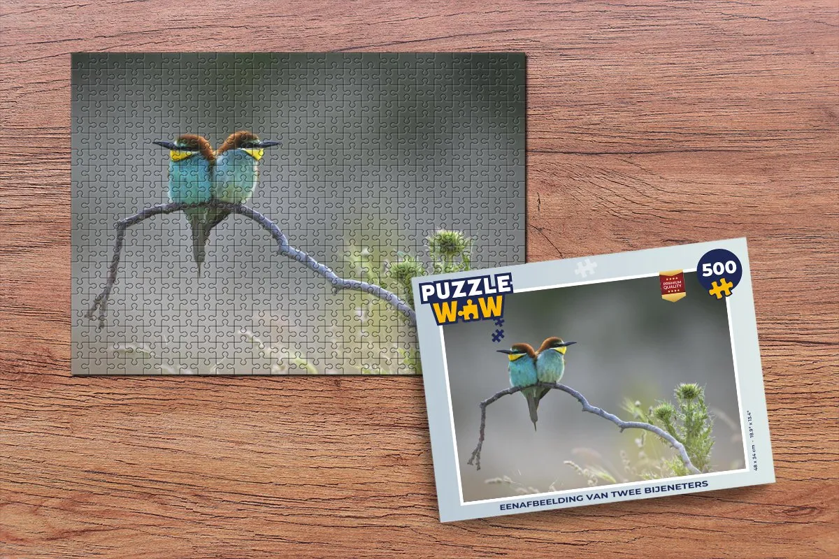 PuzzleWow Legpuzzel Bijeneters 500 Stuks - Multicolor