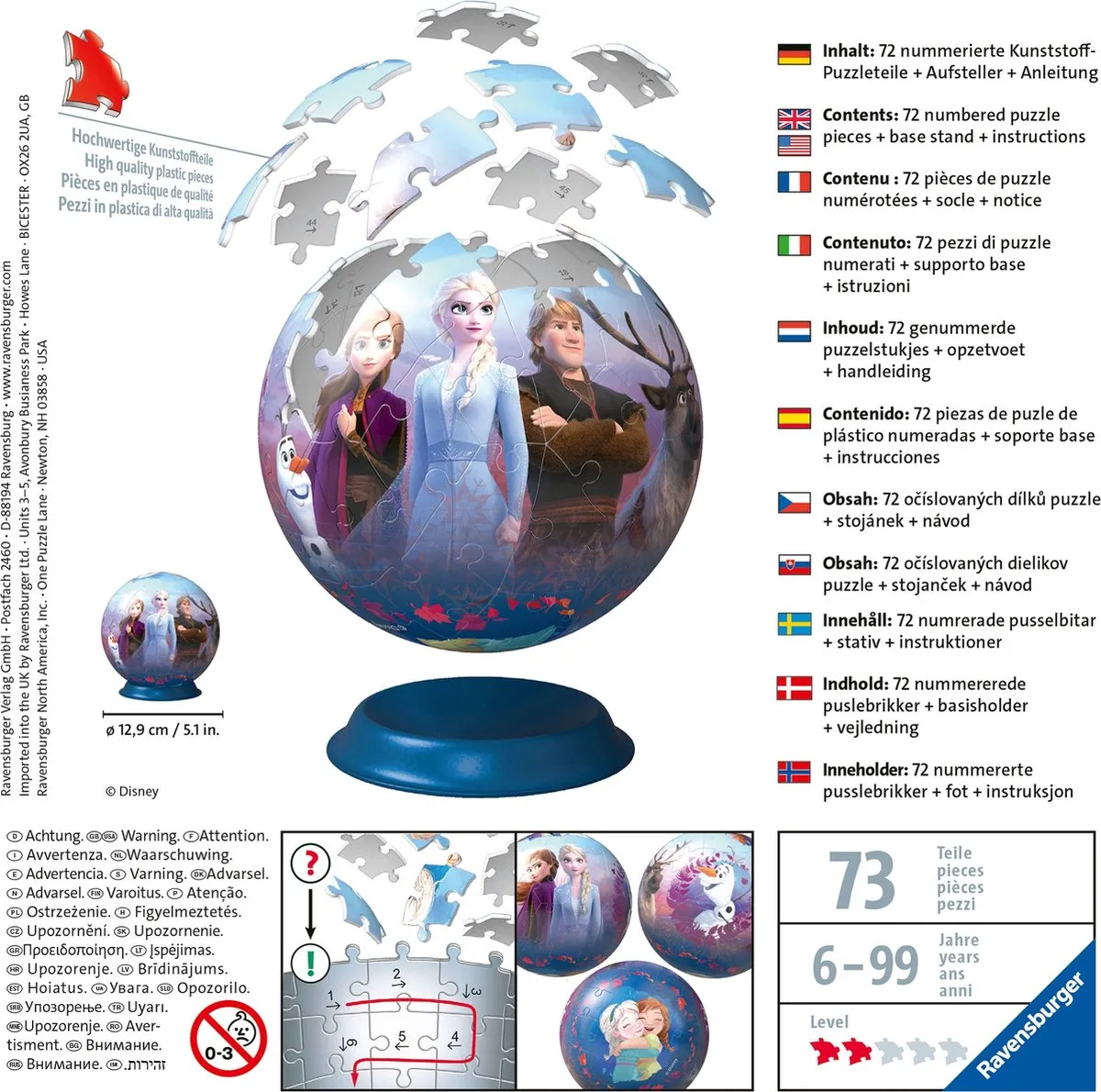Ravensburger Disney Frozen 2 Puzzleball 72 Stuks