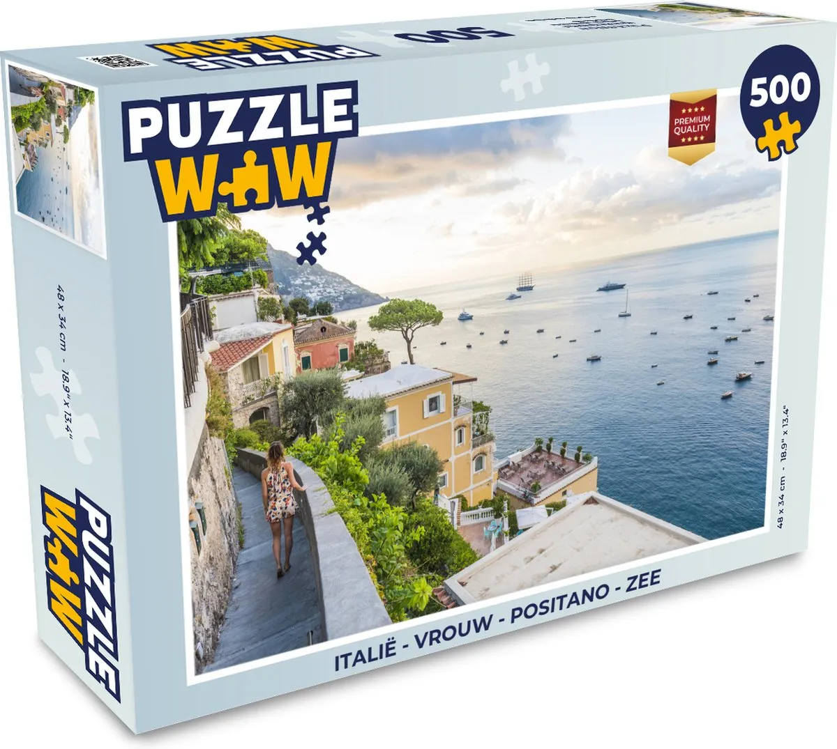 PuzzleWow Italië Positano Legpuzzel 500 Stuks