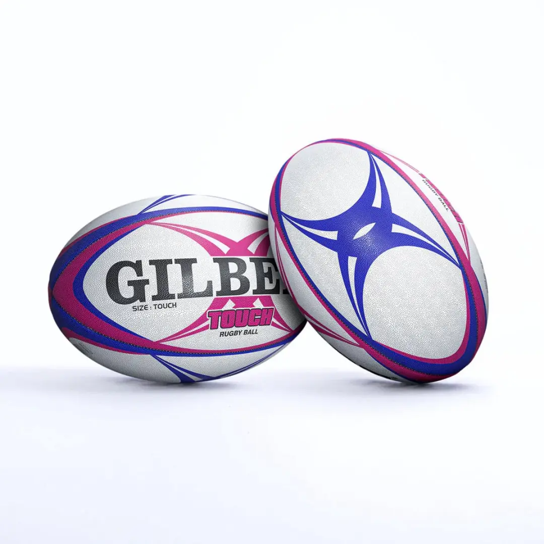 Gilbert Touch Rugbybal Maat 4 - Roze/Blauw - afbeelding 4 van 4