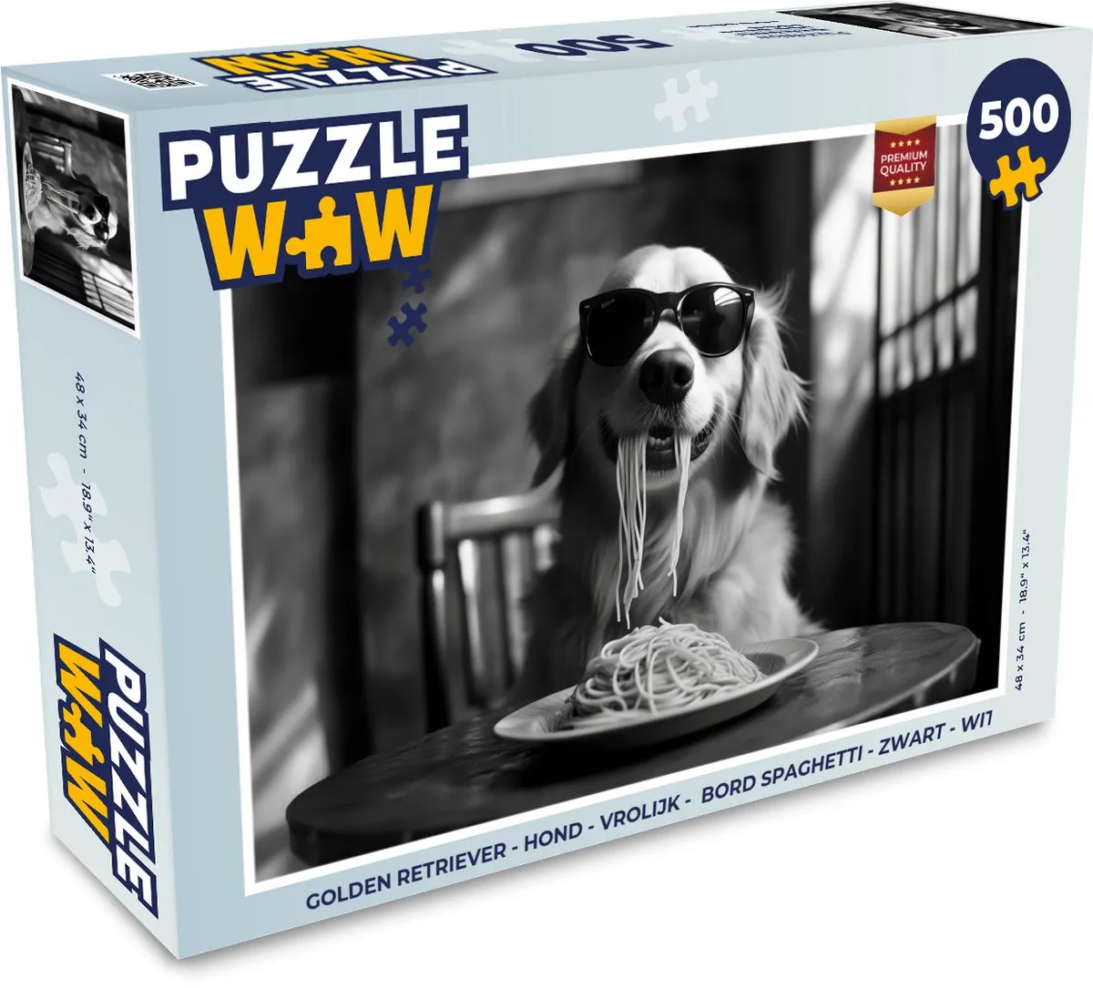 PuzzleWow Golden Retriever Legpuzzel 500 Stuks