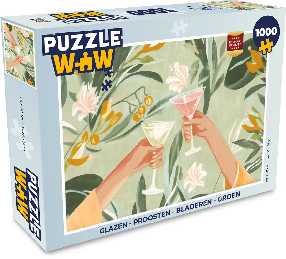 PuzzleWow Proosten Bladeren Legpuzzel 1000 Stuks - Groen