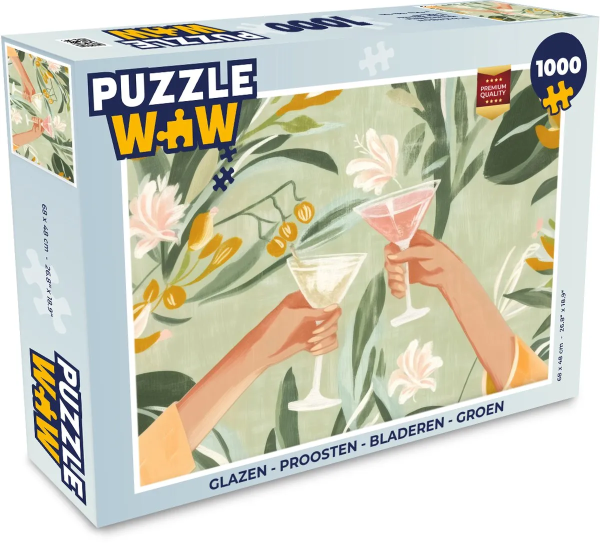 PuzzleWow Proosten Bladeren Legpuzzel 1000 Stuks - Groen