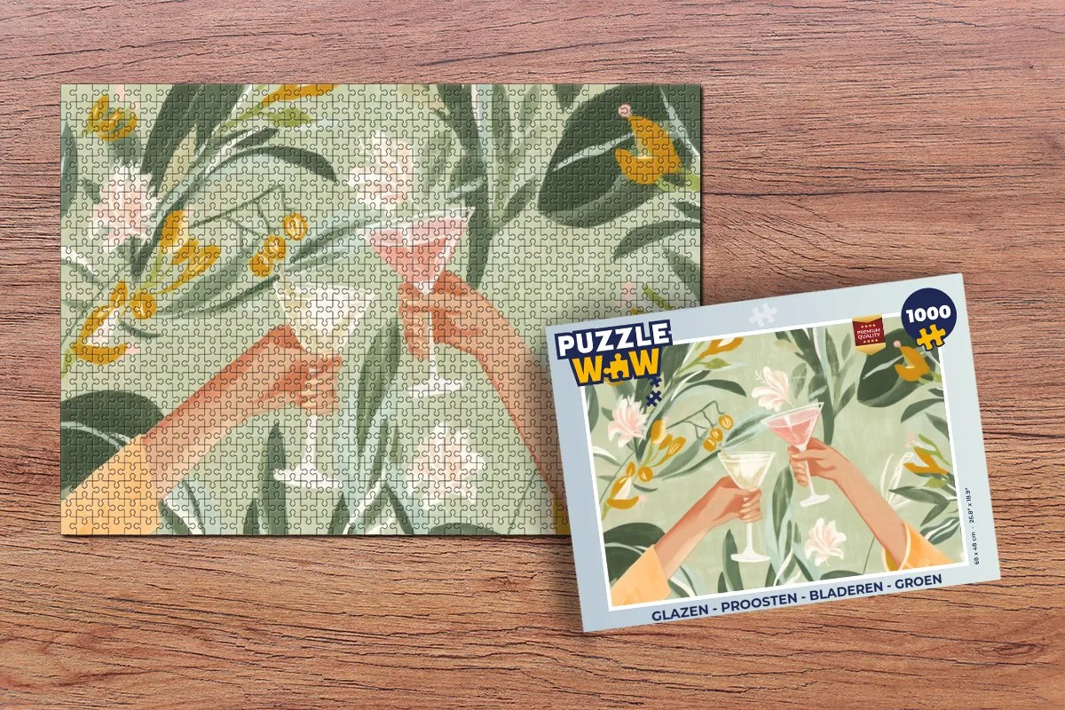 PuzzleWow Proosten Bladeren Legpuzzel 1000 Stuks - Groen