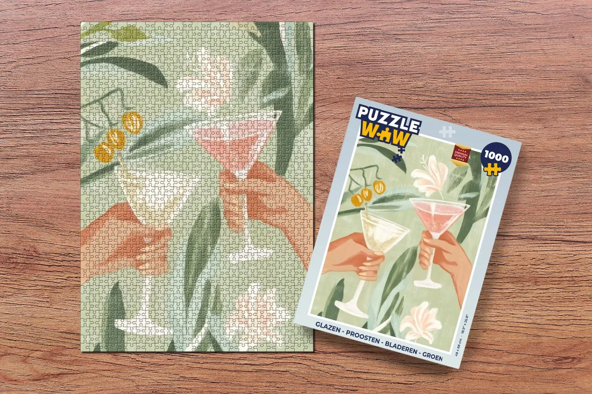 PuzzleWow Proosten Bladeren Legpuzzel 1000 Stuks - Groen