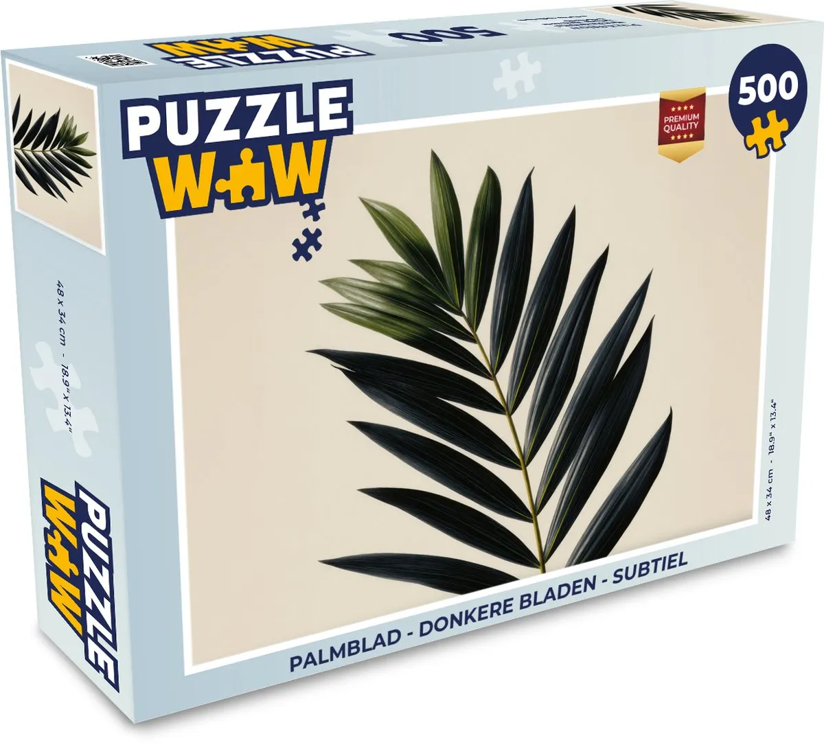 PuzzleWow Palmblad Legpuzzel 500 Stuks - Subtiel