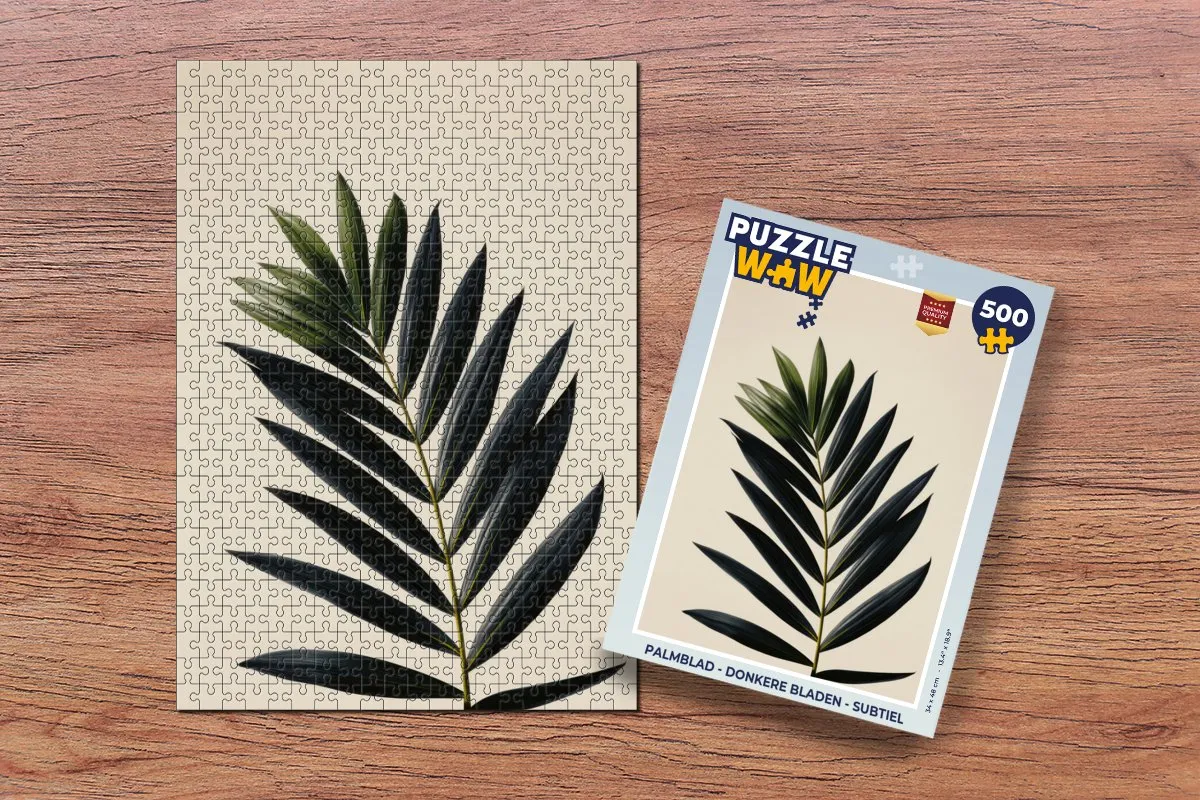 PuzzleWow Palmblad Legpuzzel 500 Stuks - Subtiel