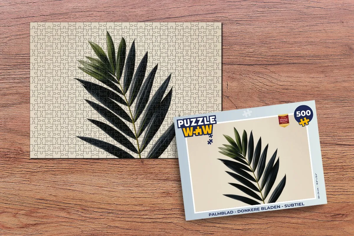PuzzleWow Palmblad Legpuzzel 500 Stuks - Subtiel